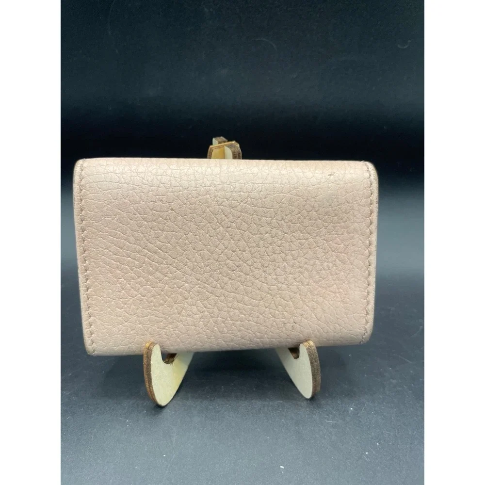 Gucci GG Marmont 6 Hook Key Case Dusty Pink Pebbled Leather Gold Hardware